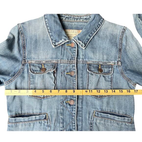 Abercrombie & Fitch Vintage 90s Y2K Distressed Denim Jean Jacket – Size M - Picture 6 of 11